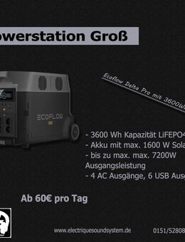 [VERMIETUNG] Powerstation Groß Ecoflow Delta pro Camping Notstrom Akku - Magdeburg