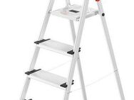 Hailo Stehleiter L80 ComfortLine, Alu-Sicherheits-Stehleiter 5 Stufen