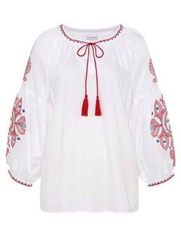 LASCANA Langarmbluse mit Stickerei, Damenbluse, Tunika, Boho-Style