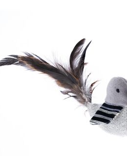 TIAKI Katzenspielzeug Vogel mit Federn - 1 Stück