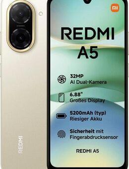 Xiaomi Redmi A5 Smartphone (17,47 cm/6,88 Zoll, 64 GB Speicherplatz, 32 MP Kamera)