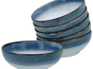 CreaTable Schale Cascade, Smoothie Bowl, Ø 16,5 cm 6-tlg, Steinzeug, (Set, 6-tlg), Rekativglasur, Healthy Food