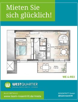 ZUR MIETE - 2-Zimmer-Wohnung mit Balkon in 97318 Kitzingen (WE 4-R03) - Kitzingen