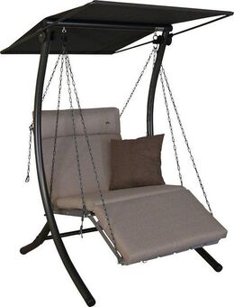 Angerer Freizeitmöbel Hollywoodschaukel Luxus Smart sand, 1-Sitzer, Bettfunktion, BxTxH: 100x145x160 cm