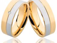 Edelstahlringe MOR5 mit Zirkonia oder Diamant und Gravur - Aholming