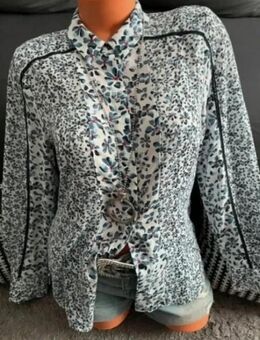 bluse blau gemustert linea tesini 36 38 hemd - Berlin