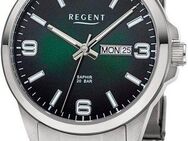 Regent Quarzuhr F1529 - 19864497, Armbanduhr,Herrenuhr,Saphirglas,Edelstahlarmband,bis 20bar wasserdicht