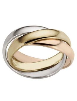 Firetti Goldring Schmuck Geschenk Gold 585, Tricolor-Optik, massiv