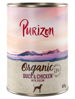 Purizon Organic 6 x 400 g - Ente und Huhn mit Zucchini