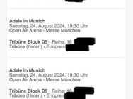 4 Tickets Adele 24.08.2024 München Block D5 - Gütersloh Friedrichsdorf