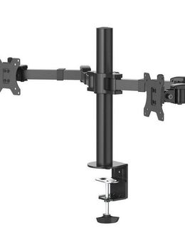 Hama Monitor-Halterung Bildschirmhalterung, 2 Monitore, Doppelarm Schwarz, (bis 35 Zoll)