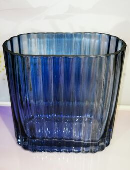 Boltze Tulipa Vase blau Tischvase 14 cm - Recklinghausen