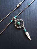 Traumfänger Kette mit Anhänger und Drehverschluss 39cm NEU in 80469