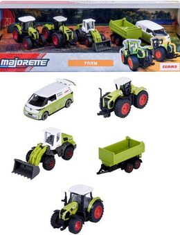 majORETTE Spielzeug-Traktor Claas Farm 5 Pieces Giftpack, (Set, 5-tlg)