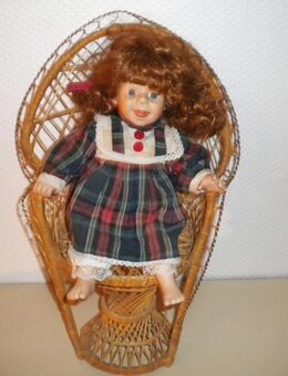 Ib Laursen,Dänemark-Porzellan-Stoff-Puppe,ca. 29 cm,Alt - Linnich