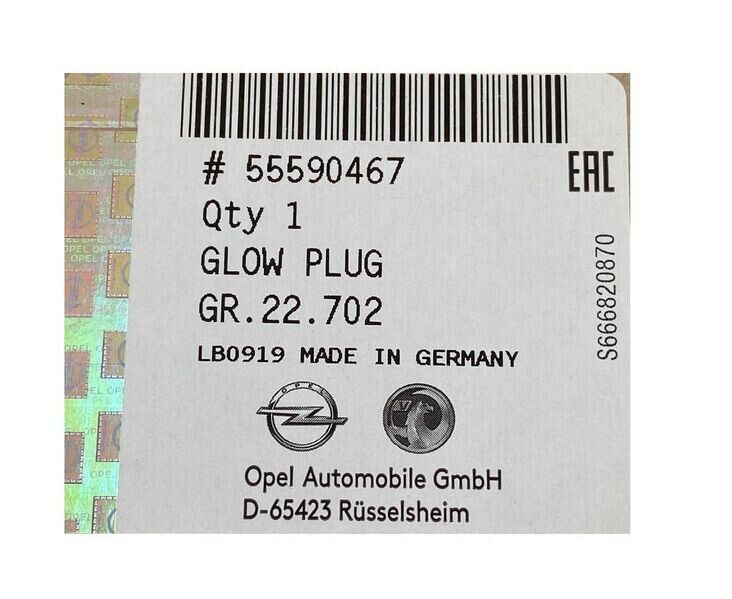 4X ORG. GLÜHKERZE OPEL CASCADA 2.0 CDTI 55590467 1214087 A20DTH - Dortmund Wickede