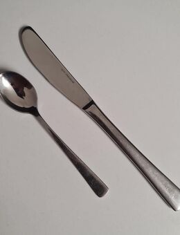 Hepp Premium Besteck Kaffeelöffel Löffel Messer CS04K CS07S silber Edelstahl - Essen