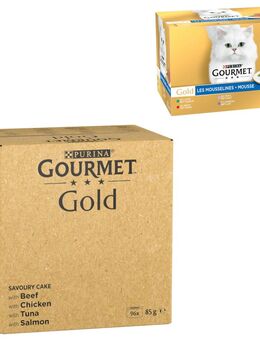 96 x 85 g Jumbopack Gourmet Gold + 24 x 85 g Feine Pastete Mix gratis! - Raffiniertes Ragout Mix II
