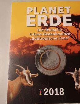 5 x 5 Euro BRD 2018 Klimazonen "Subtropische Zone" A-J,Stg,Neu,OVP im Folder - Büren