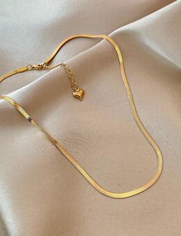 ☝️☝️☝️Halskette Edelstahl Gold, Schlangenkette flach, NEU ⭐⭐⭐⭐⭐ - Gersthofen