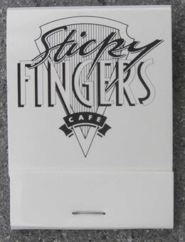 Streichholzbriefchen Sticky Fingers Café London (90er-Jahre) neu - Münster