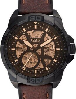 Fossil Automatikuhr BRONSON ME3219, Armbanduhr, Herrenuhr, mechanische Uhr, Lederarmband