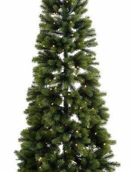 Creativ deco Künstlicher Weihnachtsbaum Weihnachtsdeko, künstlicher Christbaum, Tannenbaum, in schlanker Form, mit LED-Lichterkette