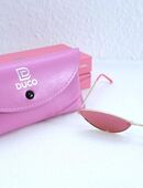 DUCO Sonnenbrille, Hippie, polarisiert, UV400, rosa, gold ✮NEU✮ in 01099