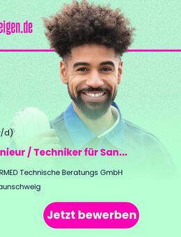 Ingenieur / Techniker (m/w/d) für Sanitär, Trinkwasserversorgung - Braunschweig