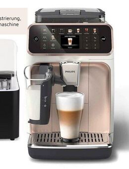 Philips Kaffeevollautomat EP5543/80 5500 Series, 20 Kaffeespezialitäten (heiß oder eisgekühlt), Rosé-Weiß, LatteGo-Milchsystem, SilentBrew Technologie