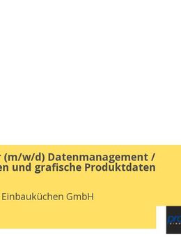 Mitarbeiter (m/w/d) Datenmanagement / Stammdaten und grafische Produktdaten - Vlotho
