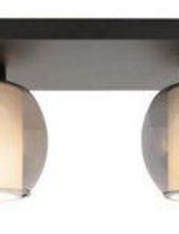 OTTO home Deckenleuchte Tanissa, ohne Leuchtmittel, eckig, 4 kugelförmige Rauchglas-Schirme innen mit Stoff, 4x E27 exkl.