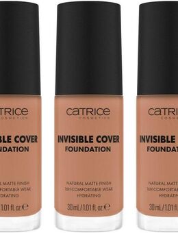 Catrice Foundation Invisible Cover Foundation, 3-tlg., mit langanhaltendem Finish