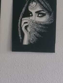 Frau Bild auf Stoff Maße 42 cm x 32 cm - Leipzig