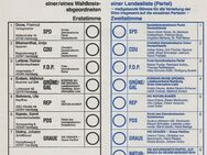 Alter Original Stimmzettel Bundestagswahl 1994 Wahlkreis 12 Hamburg - Hamburg Hamburg-Nord