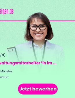 Verwaltungsmitarbeiter*in (w/m/d) im Dekanat und Prüfungsamt - Steinfurt