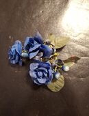 Dekoblumen Kerzenkranz zum Basteln Blaue Stoffblumen in 45259