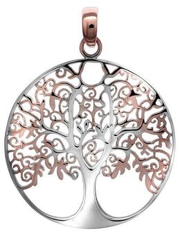 Vivance Kettenanhänger Silber 925 zweifarbig Lebensbaum