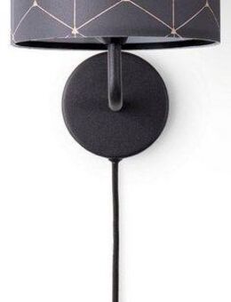 Paco Home Wandleuchte Luca Cube, ohne Leuchtmittel, Wohnzimmer Büro Modern Stoffschirm Rund E14 Abstrakt