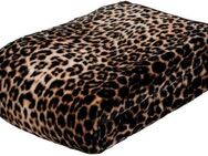 Wohndecke Leopard, Gözze, mit gedrucktem Motiv, Kuscheldecke