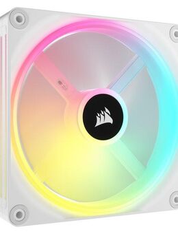 Corsair Gehäuselüfter iCUE LINK QX120 RGB Erweiterungskit – Weiß 120-mm-PWM-Lüfter, RGB-Lüfter