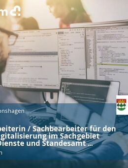 Sachbearbeiterin / Sachbearbeiter für den Bereich Digitalisierung im Sachgebiet Zentrale Dienste und Standesamt (m/w/d) - Kronshagen