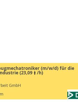 Kraftfahrzeugmechatroniker (m/w/d) für die Automobilindustrie (23,09€/h) - Mannheim