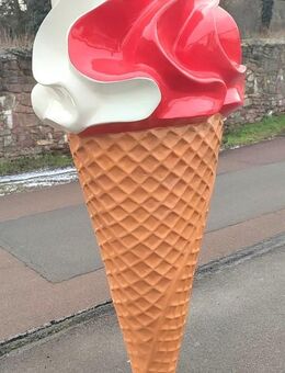 Softeistüte groß inkl. Ständer 180 cm Werbeständer für Imbiss und Cafe - Hergisdorf
