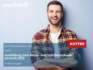 Ausbildung zum Beton- und Stahlbetonbauer (m/w/d) 2025 - Memmingen