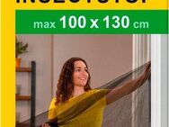 SCHELLENBERG Fliegengitter-Gewebe für Fenster ohne bohren, (Set, 1-St), Insektenschutz mit Klettband, 100 x 130 cm, anthrazit und weiß