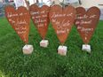 Spruchschild Spruchherz mit Stein 50 cm Edelrost in 87647