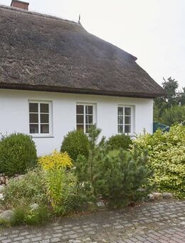Wusterhusen, DHH nahe der Ostsee, Reetdach, Grdstk. ca. 860 m², Wfl ca. 121 m², 4 Zimmer, Kaminofen, 2 Bäder, Carport, elektrisches Tor, großer Garten - Wusterhusen