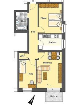 Helle 3-Zimmer-Wohnung mit neuem Bad! - Lippstadt