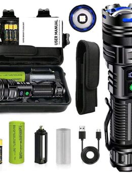 Neu LED-Taschenlampe wiederaufladbar, extrem hell, 1.000.000 Lumen, - Ingolstadt Zentrum